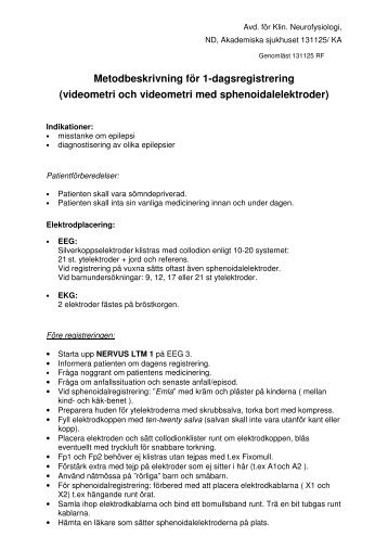 Metodbeskrivning fÃ¶r LÃ¥ngtids-EEG (videometri och videometri med ...