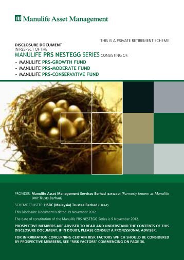 manulife prs-growth fund - Manulife Insurance Berhad