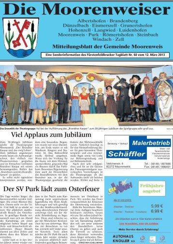 Mitteilungsblatt vom 12. März 2013 6.15 MB - Gemeinde Moorenweis