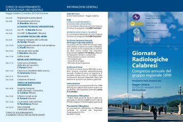 Giornate Radiologiche Calabresi - SIRM