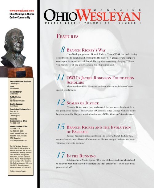 Ohio Wesleyan Magazine - Ohio Wesleyan University