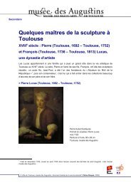 Quelques maÃ®tres de la sculpture Ã  Toulouse - Edu.augustins.org ...