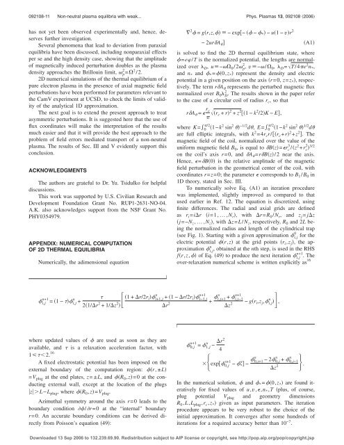 Non-neutral plasma equilibria with weak axisymmetric magnetic ...