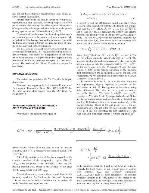 Non-neutral plasma equilibria with weak axisymmetric magnetic ...