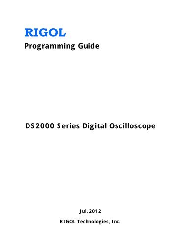 Programming Guide DS2000 Series Digital Oscilloscope