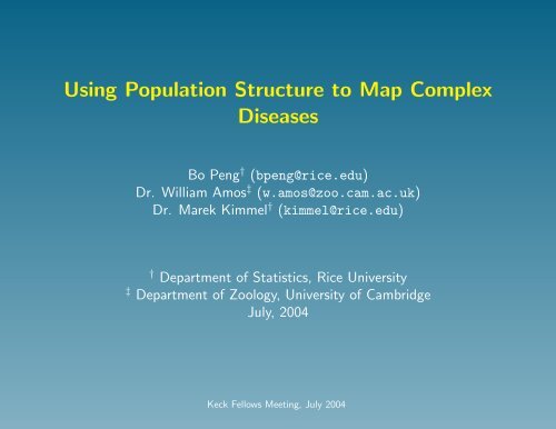 slides in pdf format - Department of Statistics - Rice University