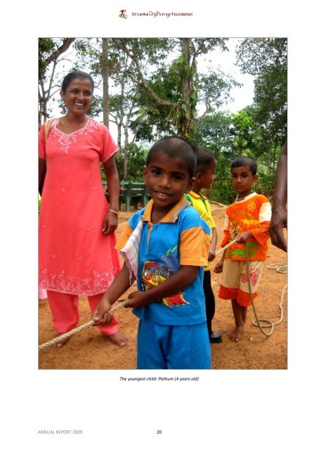 annual report 2009 - Stichting Weeshuis Sri Lanka