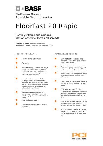 Floorfast 20 Rapid - Arcon Supplies