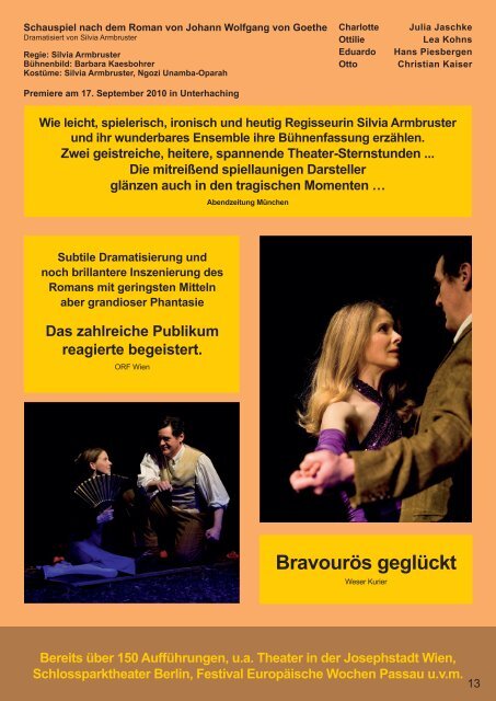 Wahlverwandtschaften - Theatergastspiele Kempf GmbH