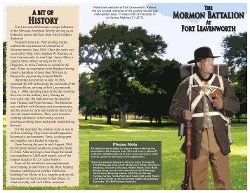 Mormon Battalion - USAG Fort Leavenworth - U.S. Army