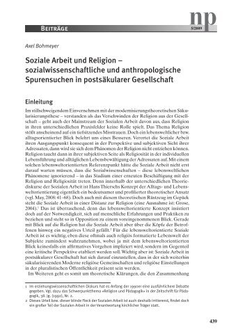 Soziale Arbeit und Religion - Verlag Neue Praxis
