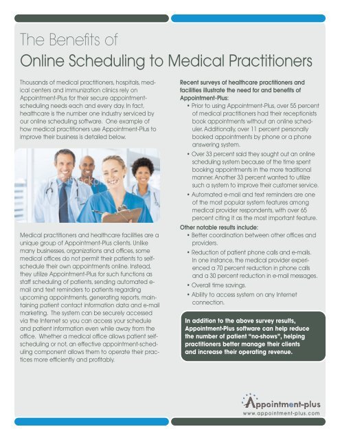 The Benefits Of - Appointment-Plus
