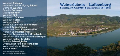 Weinerlebnis Loibenberg - TOP Heuriger