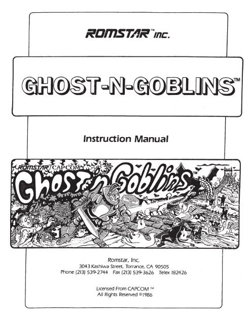 ghosts n goblins schematics ghosts n goblins schematics