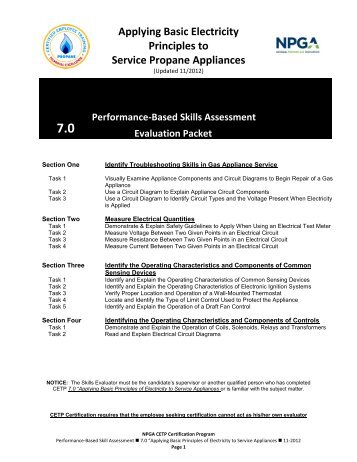 Applying Basic Electricity Principles to Service Propane Appliances