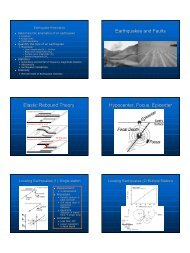 Earthquakes and Faults Elastic Rebound Theory Hypocenter, Focus ...