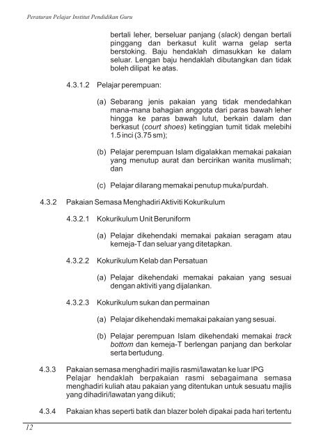 Buku Peraturan Pelajar IPG - Laman Web Rasmi IPGM Kampus ...