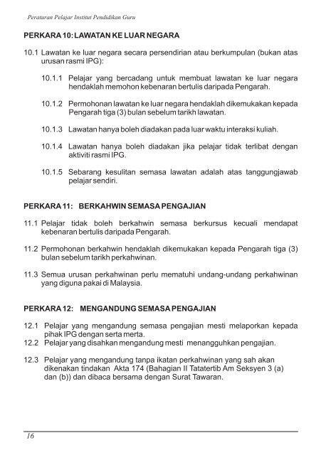 Buku Peraturan Pelajar IPG - Laman Web Rasmi IPGM Kampus ...