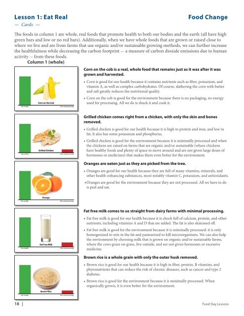 Food Day School Curriculum 2013