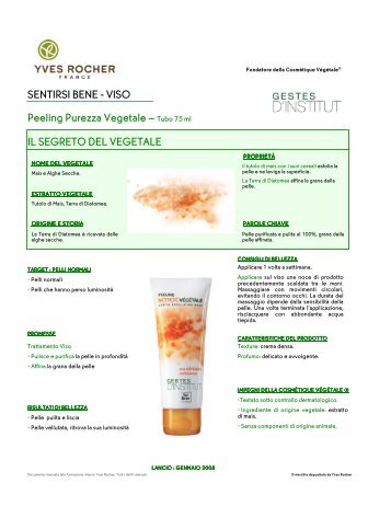 VISO Peeling Purezza Vegetale – Tubo 75 ml - Yves Rocher