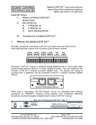 Series II AVT-24â¢ Data Sheet - Sound Control Technologies Inc