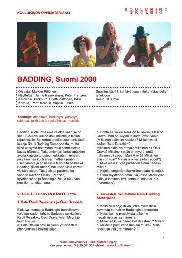 BADDING, Suomi 2000 - Koulukino