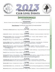 Printable Club Tournament Calendar - Iowa Golf Association