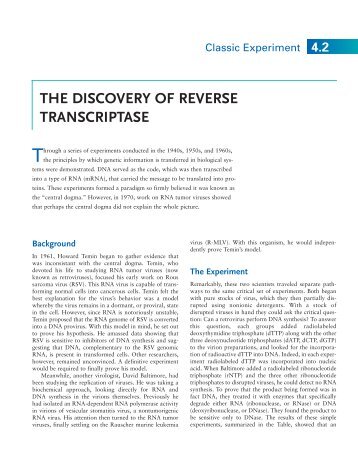THE DISCOVERY OF REVERSE TRANSCRIPTASE