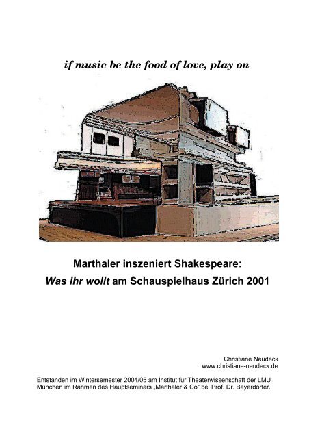 Über Christoph Marthalers Inszenierung von Shakespeares "Was ihr wollt" am Schauspielhaus Zürich 2001.