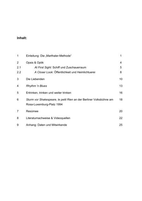 Über Christoph Marthalers Inszenierung von Shakespeares "Was ihr wollt" am Schauspielhaus Zürich 2001.