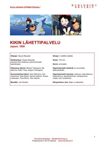 Lataa PDF-muotoinen materiaali tÃ¤stÃ¤ - Koulukino