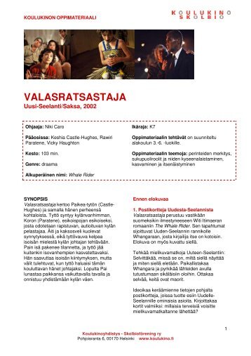 VALASRATSASTAJA - Koulukino