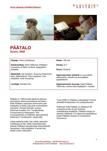 Lataa PDF-muotoinen materiaali tÃ¤stÃ¤ - Koulukino