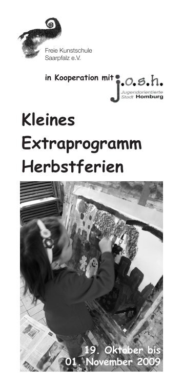 Kleines Extraprogramm Herbstferien - bei ARTefix