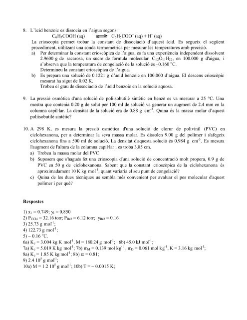 TERMODINÃMICA QUÃMICA full 6 Sistemes binaris. Solucions ...