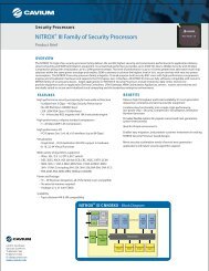 NITROX III Product Brief - Cavium