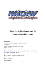 Technische Bestimmungen für Spezialcrossfahrzeuge - nwdav