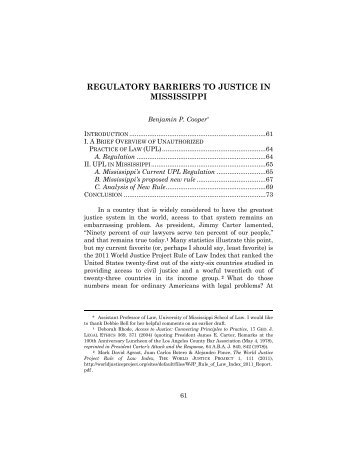 Analysis - Mississippi Law Journal