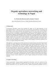 Organic agriculture networking and technology in Nepal - Afaci