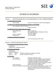 SCHEDA DI SICUREZZA - Seiko I Infotech Inc.