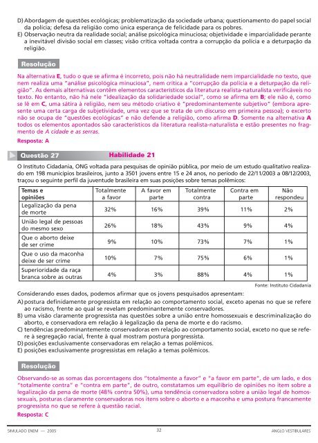 O ANGLO RESOLVE O EXAME NACIONAL DO ENSINO MÉDIO