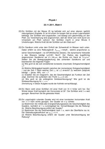 Blatt 4 - Homepage Angewandte Physik, Uni Greifswald