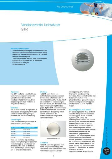 Ventilatieventiel luchtafvoer STR - J.E. StorkAir