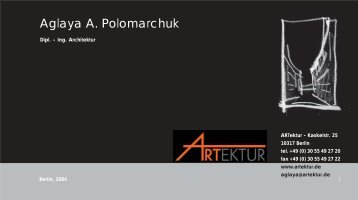 Aglaya A. Polomarchuk - ARTektur