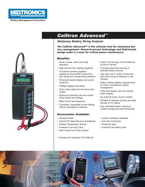 Micro Celltron Advanced Data Sheet - Armspower.com