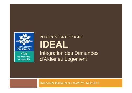 PrÃ©sentation IDEAL - Caf.fr