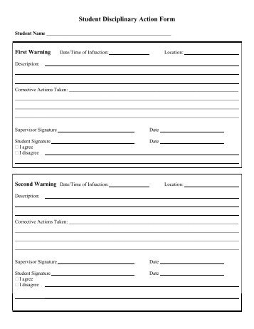 school board referral for disciplinary action form