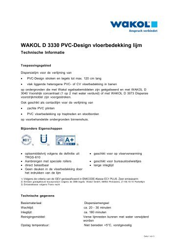 Technische informatie - Wakol GmbH