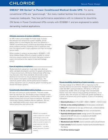 ON Series m UPS (300 to 600VA) Brochure - Keyitec