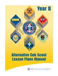 Year B - Cub Scout Lesson Plans - Northern Lights Council